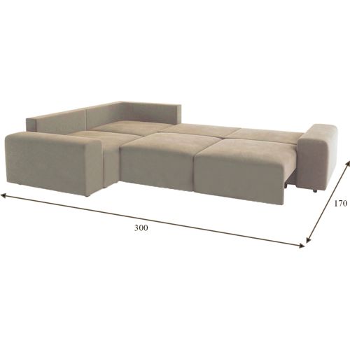 Диван модульный угловой Гунер-1 Plush Coffee