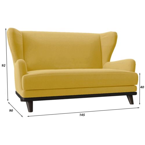 Диван Оскар Plush Yellow