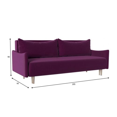 Диван прямой Смайл Violet