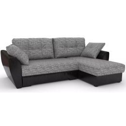 Диван угловой Амстердам-Eco Grey Black