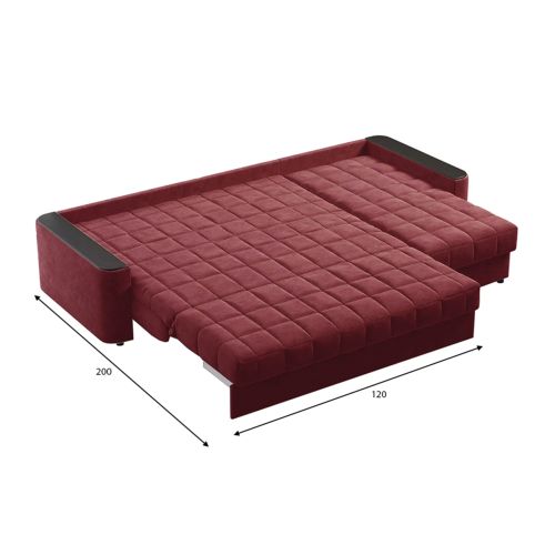Диван угловой Даллас Plush Red