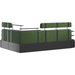 Диван угловой Карина (Каштан) Plush Green