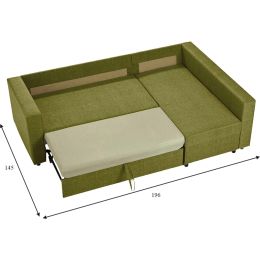 Диван угловой Милбург (Мансберг) Сountry Green