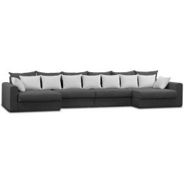 Диван угловой Модена-8 Plush Grafit