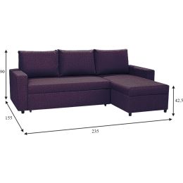 Диван угловой Орион (Торонто) Сountry Violet
