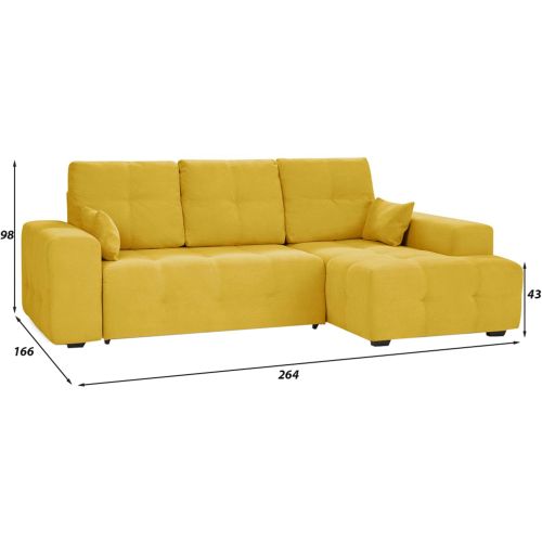 Диван угловой Питсбург Plush Yellow