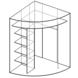 Шкаф-купе радиусный Бертри 2