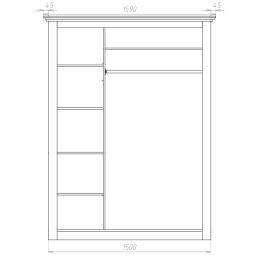 Шкаф-купе Классика 6 мдф зеркало