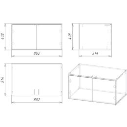 Шкаф Копенгаген-2 с антресолью Grafit
