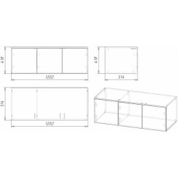 Шкаф Копенгаген-3 с антресолью Крафт Золотой