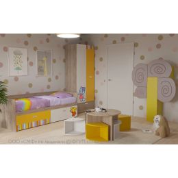 Шкаф распашной Юниор Оранжевая Корова кошка