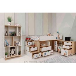 Шкаф двухдверный Маша и Медведь Folk