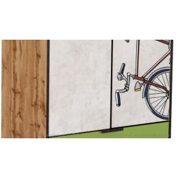 Шкаф распашной Лофт Простоквашино велосипед