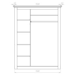 Шкаф-купе Классика 9 мдф