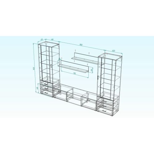 Стенка Сохо 7 Модерн глянцевая МДФ