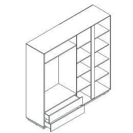 Шкаф 4-х дверный Тахо