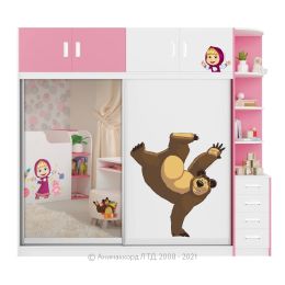 Шкаф-купе Маша и медведь Playtime