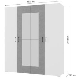 Шкаф 4-х дверный Nova 4