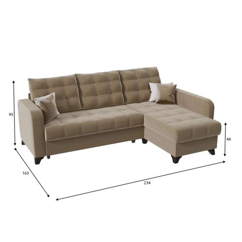 Диван угловой Беллано (Белла) Brown