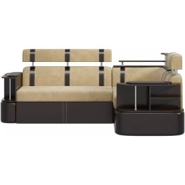 Диван угловой Карина (Каштан) Plush Beige