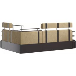 Диван угловой Карина (Каштан) Plush Beige