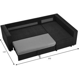 Диван угловой Милбург (Мансберг) Сountry Black