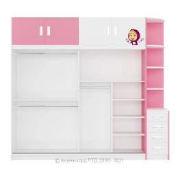Шкаф-купе Маша и медведь Playtime