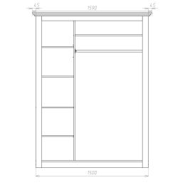 Шкаф-купе Классика 4 мдф зеркало