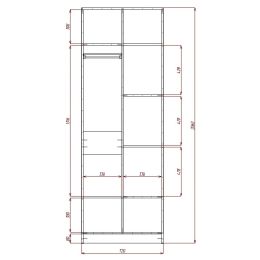 Шкаф АйМеб 1 (Модерн) глянцевый МДФ