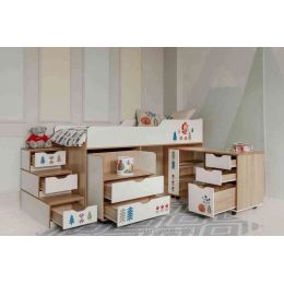 Шкаф-купе с ящиками Маша и Медведь Folk
