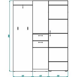 Прихожая Карина глянцевая Белая Роза 4