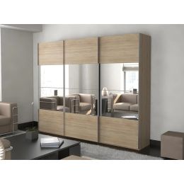 Шкаф-купе 3-х дверный Марвин 3 стекло лакобель