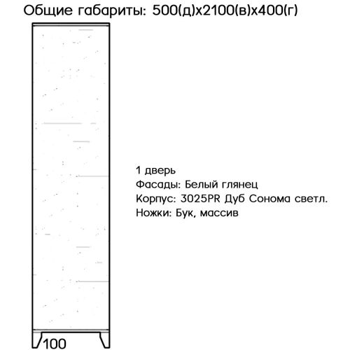 Шкаф распашной Сканди 10 белый глянец