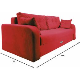 Диван прямой Дублин Люкс Red