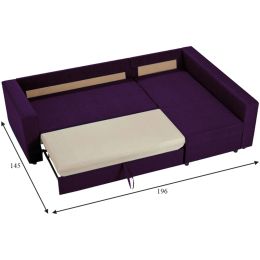 Диван угловой Милбург (Мансберг) Сountry Violet