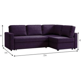 Диван угловой Милбург (Мансберг) Сountry Violet