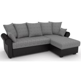 Диван угловой Рейн-Eco Grey Black