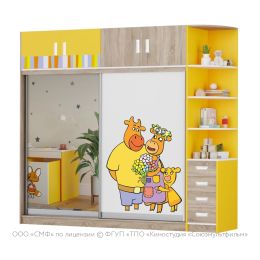 Шкаф-купе Юниор Оранжевая Корова