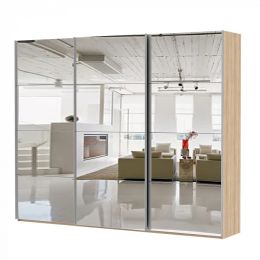 Шкаф-купе 3-х дверный Марвин стекло лакобель зеркало