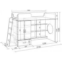 Детская комната Легенда 9 с полками