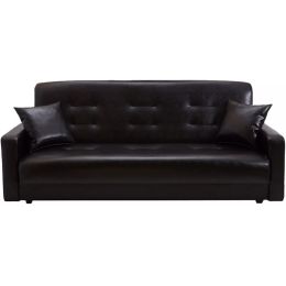 Диван прямой Аккорд (Престиж) Black нераскладной