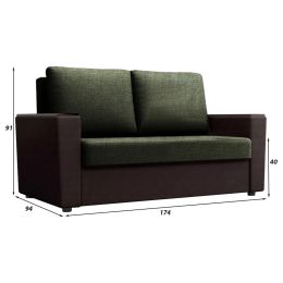 Диван прямой Дубай (Майами) Plush Green