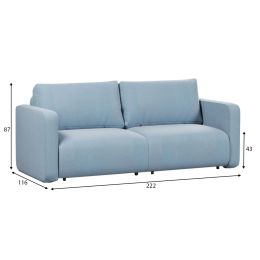 Диван прямой Норд Light Blue