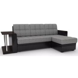 Диван угловой Атланта-Eco Grey Black со столиком