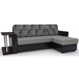 Диван угловой Атланта-Eco Light Black со столиком
