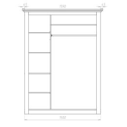 Шкаф-купе Классика 5 мдф зеркало