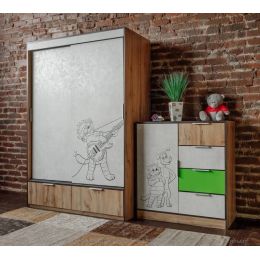 Шкаф комбинированный Лофт Простоквашино