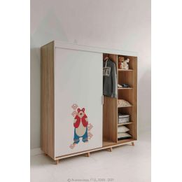 Шкаф-купе с зеркалом Маша и Медведь Folk