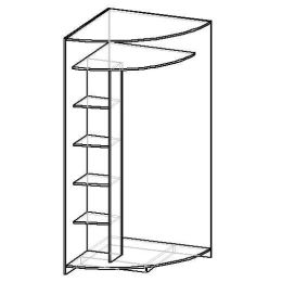 Шкаф-купе радиусный 3-2 Аристо