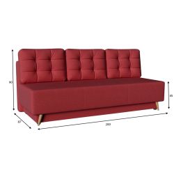 Диван прямой Беллано (Белла) Red
